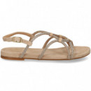 SANDALIA ONDAS CON STRASS BEIGE