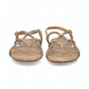 SANDALIA ONDAS CON STRASS BEIGE