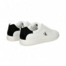 TALON NEGRO DEPORTIVO PIEL BLANCO