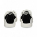 TALON NEGRO DEPORTIVO PIEL BLANCO