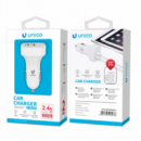 Cargador de Coche UNICO CC9981 con Cable Usb-c (2.4A, 2 Usb, 1M)