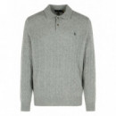 POLO RALPH LAUREN - lscableplkpp-long sleevepullover - FAWN GREY HEATHER - 710974165002/FAWN GREY HEATHER