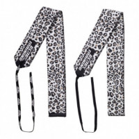 Muñequeras Leopardo Blanco  ELITEX