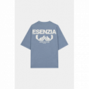 Camiseta Esenzia Blue Reflex tee