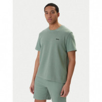 Waffle T-shirt 10269584 01 Open Green  BOSS