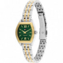 RELOJ NORA BICOLOR E/VERDE