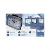 SAMI S-9980L Reloj Despertador Analogico Silencioso