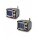 SAMI Radio Vintage 8 Bandas RS-11823 con Usb/micro Sd/aux In /bluetooth, Luz Led, Madera