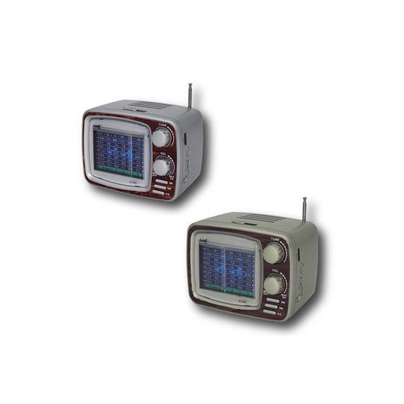 SAMI Radio Vintage 8 Bandas RS-11823 con Usb/micro Sd/aux In /bluetooth, Luz Led, Madera