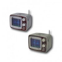 SAMI Radio Vintage 8 Bandas RS-11823 con Usb/micro Sd/aux In /bluetooth, Luz Led, Madera