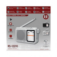 SAMI Radio Analogica Am/fm RS-12210 Plata Entrada Auricular, a Pilas