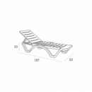 Tumbona de jardín AQUA color blanco Siesta Exclusive®