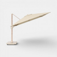 Sombrilla de Jardín con Base Challenger T2 Premiun 300X300 Cm Color Champage/teak Look PLATINUM®