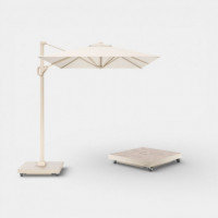 Sombrilla de Jardín con Base Voyager T1 250X250 Cm. Color Sandstone/ivory PLATINUM®
