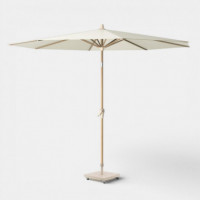 Sombrilla de Jardín Riva Color Teak Look Ø250 Cm Ecru PLATINUM®