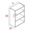 Módulo Normal Alto Blanco De 90 Cm X 33 Cm X 80 Cm