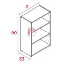 Módulo Normal Alto Blanco De 90 Cm X 33 Cm X 80 Cm