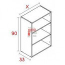 Módulo Normal Alto Blanco De 90 Cm X 33 Cm X 80 Cm
