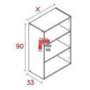 Módulo Normal Alto Blanco De 90 Cm X 33 Cm X 80 Cm