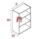 Módulo Normal Alto Blanco De 90 Cm X 33 Cm X 80 Cm