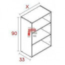 Módulo Normal Alto Blanco De 90 Cm X 33 Cm X 70 Cm