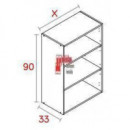 Módulo Normal Alto Blanco De 90 Cm X 33 Cm X 70 Cm