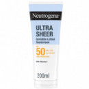 NEUTROGENA ULTRA SHEER LOCION INV SPF50 200 ML
