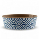 TARHONG Perro Comedero Huellas Azul 470 Ml