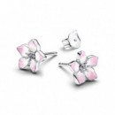 Pandora Pendientes de botón Flor de Cerezo 294370C01