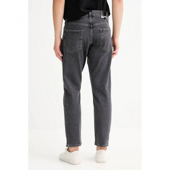 KLJ TAPERED DENIM WASHED BLACK