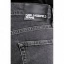 KLJ TAPERED DENIM WASHED BLACK