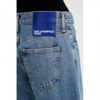 Klj Lr Wide Leg Mid Marble Blue  KARL LAGERFELD