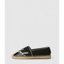 KAMINI SIGNIA TOE SLIP ON BLACK CANVAS