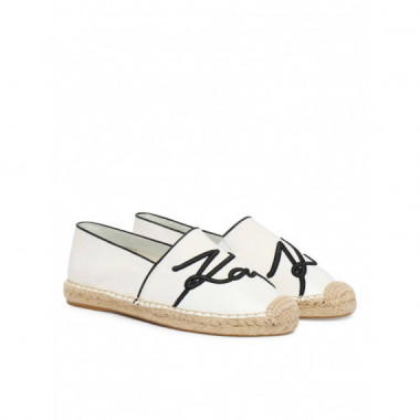 KAMINI SIGNIA TOE SLIP ON OFF WHITE CANV