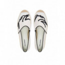 KAMINI SIGNIA TOE SLIP ON OFF WHITE CANV