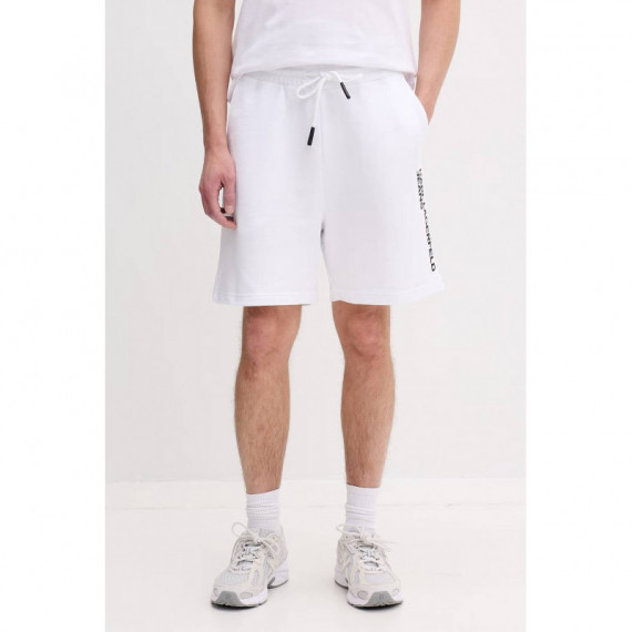 KLJ TEXT LOGO SWEATSHORT WHITE