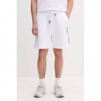 KLJ TEXT LOGO SWEATSHORT WHITE
