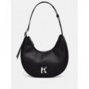 Klj K Logo Halfmoon Bag Black  KARL LAGERFELD