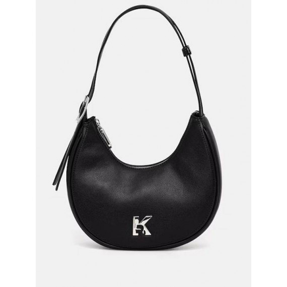 Klj K Logo Halfmoon Bag Black  KARL LAGERFELD