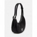Klj K Logo Halfmoon Bag Black  KARL LAGERFELD