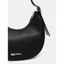 Klj K Logo Halfmoon Bag Black  KARL LAGERFELD