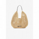 Klj Raffia Summer Hobo Natural  KARL LAGERFELD
