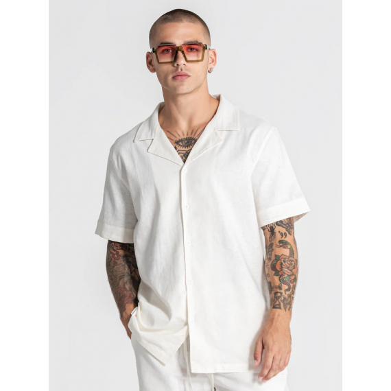 Camisa Gk Nature Linen Blanco  GIANNIKAVANAGH