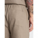 Pantalón Gk Nature Linen Marrón  GIANNIKAVANAGH