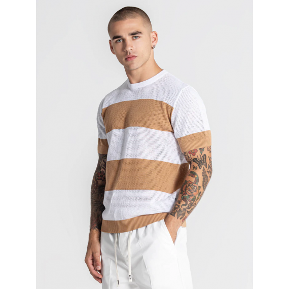 Camiseta Gk Striped Knit Marrón  GIANNIKAVANAGH
