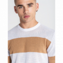 Camiseta Gk Striped Knit Marrón  GIANNIKAVANAGH