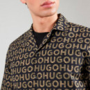 Camisa Relaxed Fit con Logo Estampado  HUGO BOSS