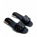 Sandalias Mules Piel Flores Gatundu