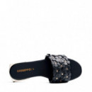 Sandalias Mules Piel Flores Gatundu