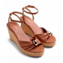 Sandalias Cuña Piel Joya Soudan  GIOSEPPO